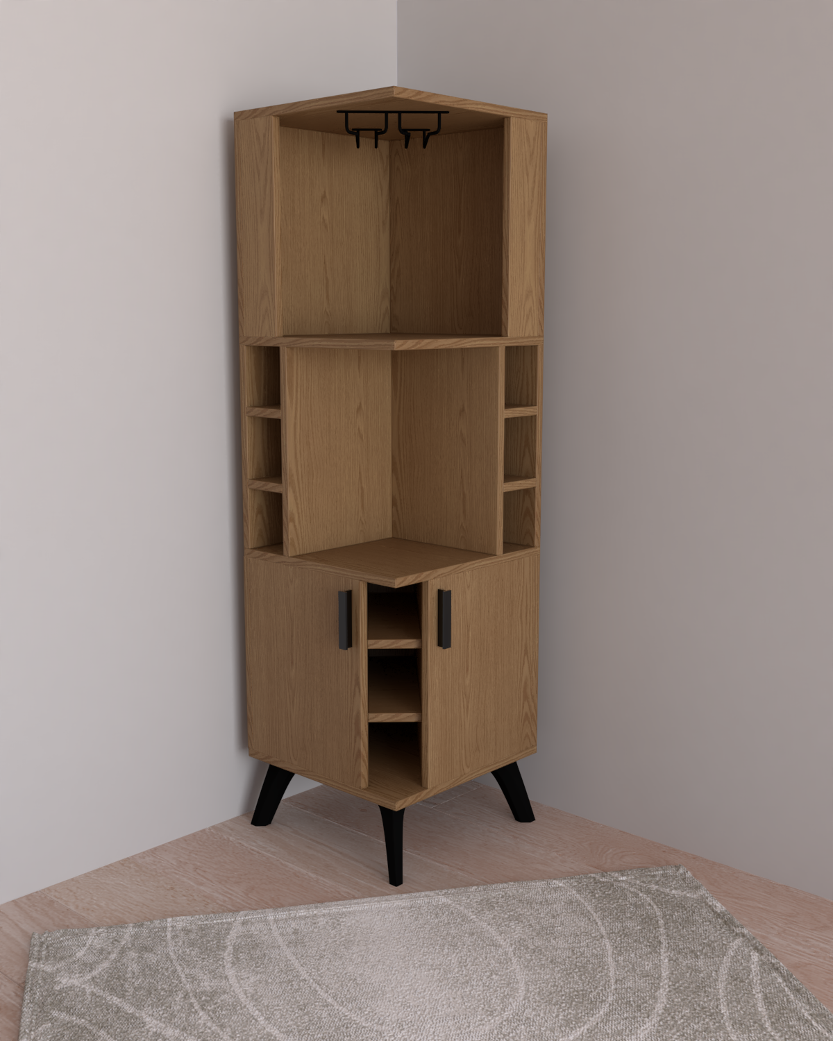 Helsa Şaraplık | %100 MDF | Kadehlik