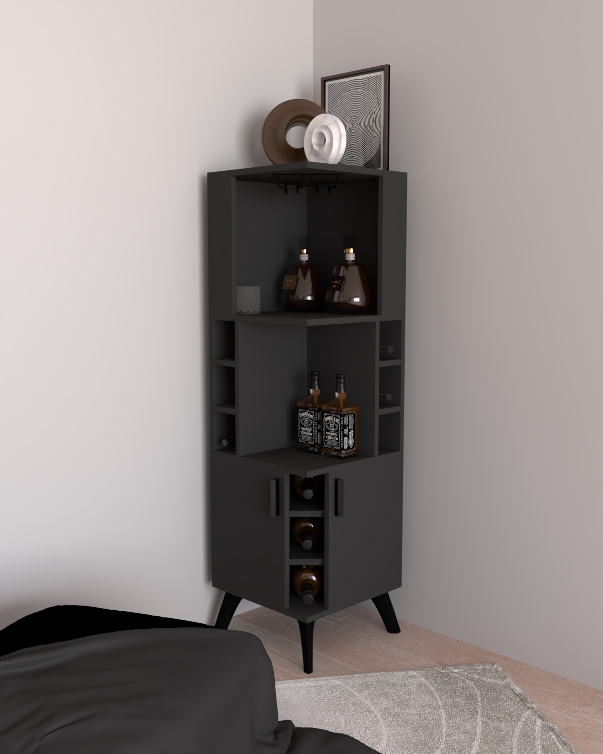 Helsa Şaraplık | %100 MDF | Kadehlik