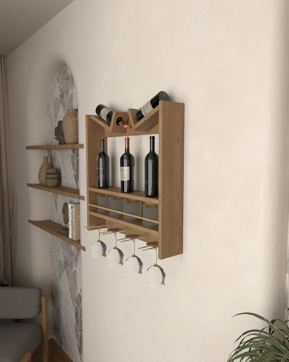 Şaraplık, İçki Rafı | Stand | %100 MDF