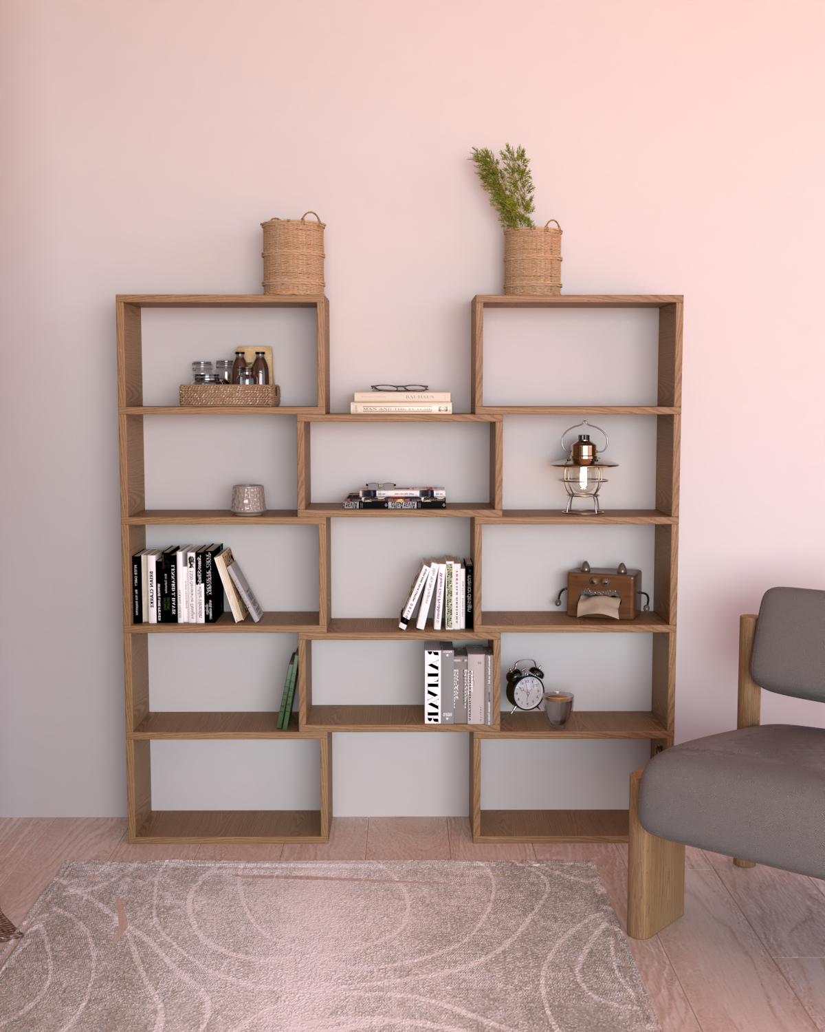 Rosaline Modüler Kitaplık | %100 MDF