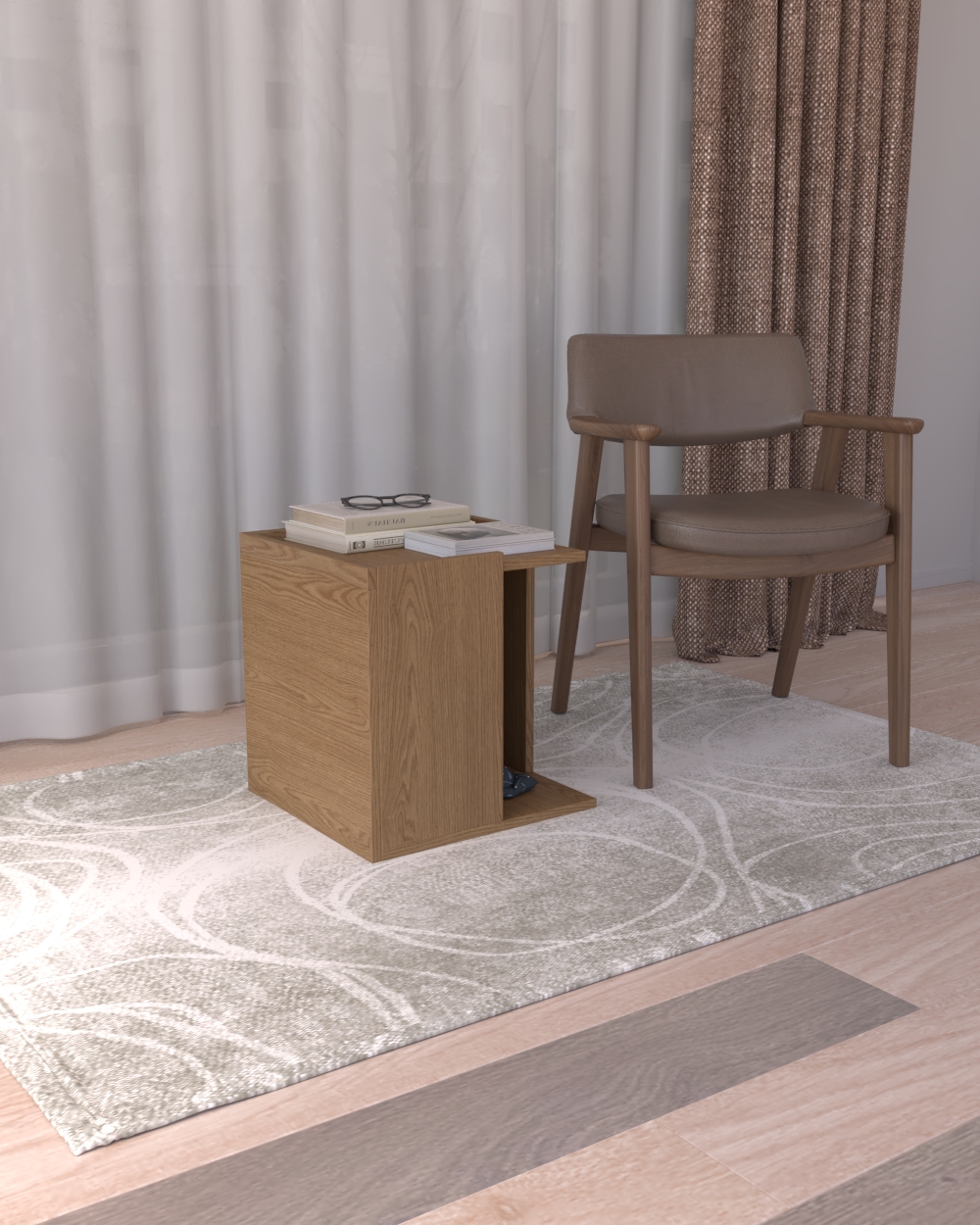 Pati Dostu İkili Konfor Sehpa Safir Meşe | %100 MDF