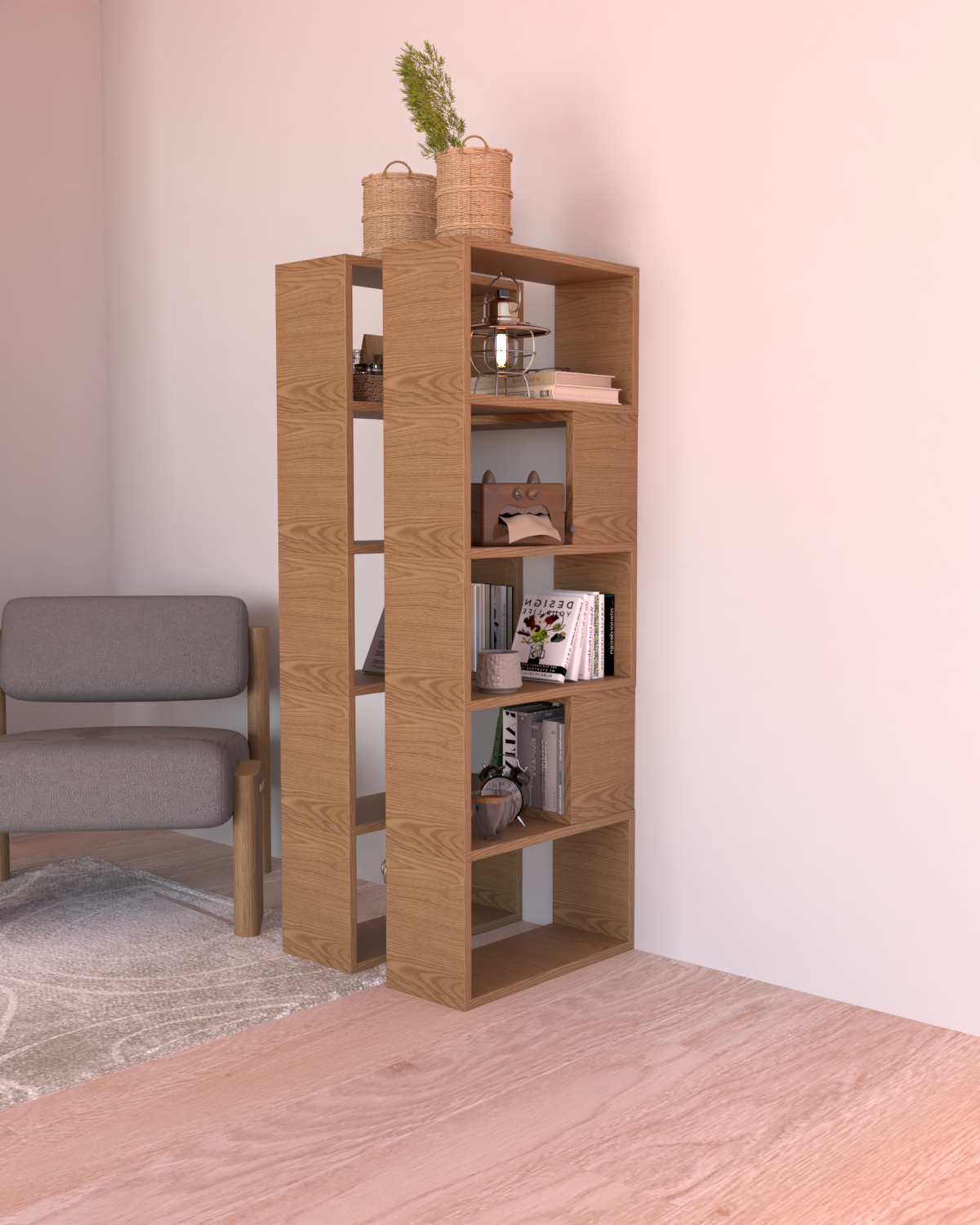 Rosaline Modüler Kitaplık | %100 MDF