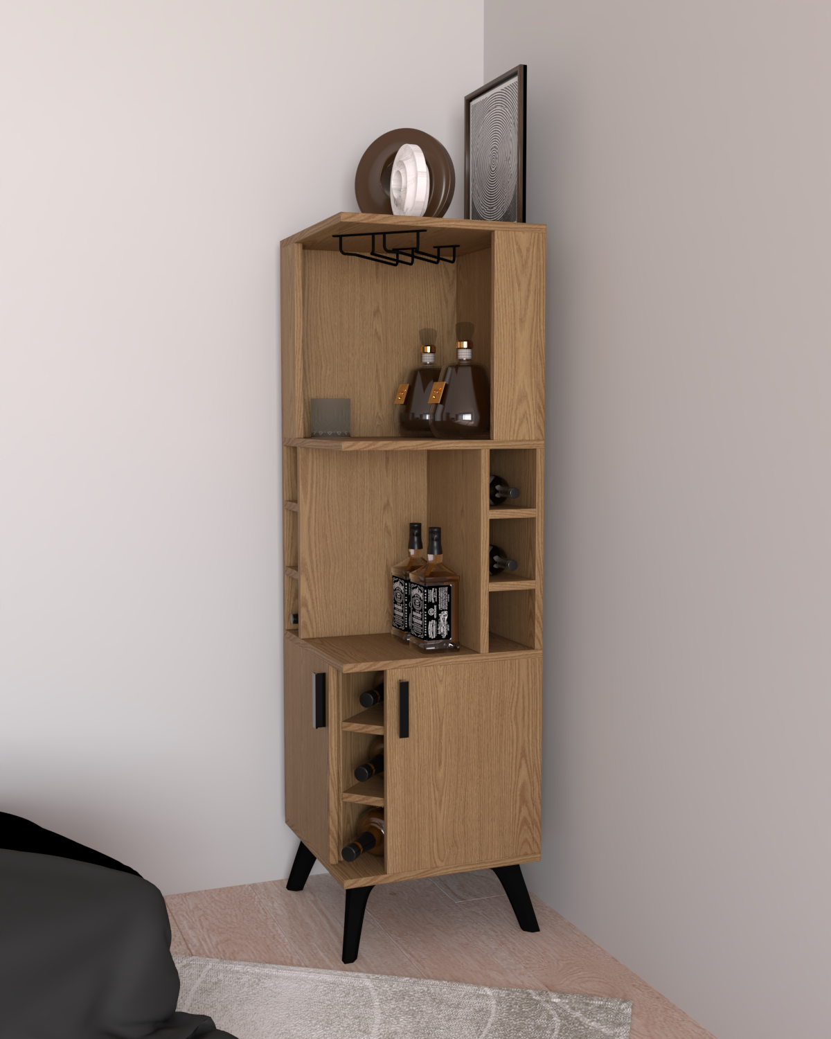 Helsa Şaraplık | %100 MDF | Kadehlik