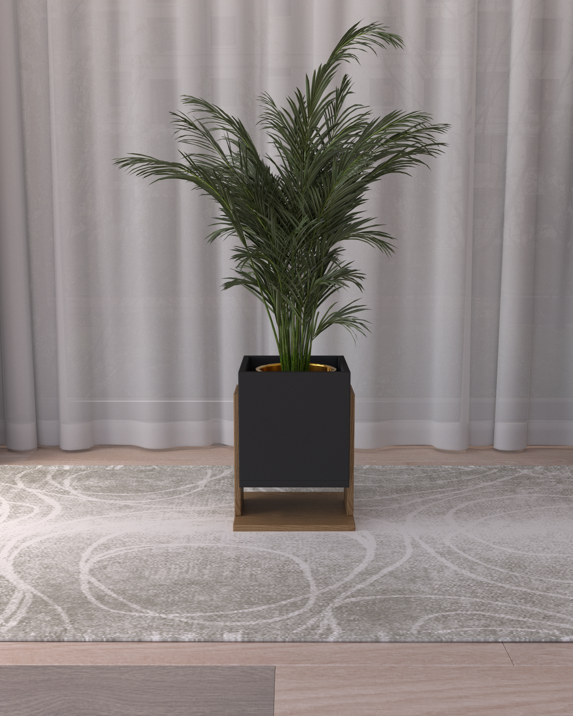 Ahşap Dekoratif Saksılık | 30x30 Boyutunda | %100 MDF