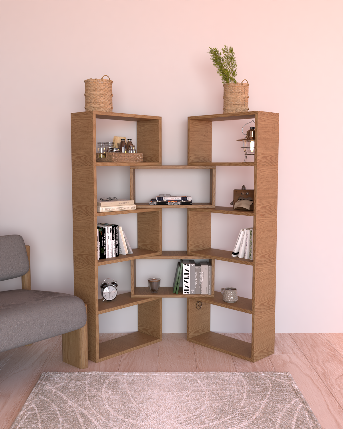 Rosaline Modüler Kitaplık | %100 MDF