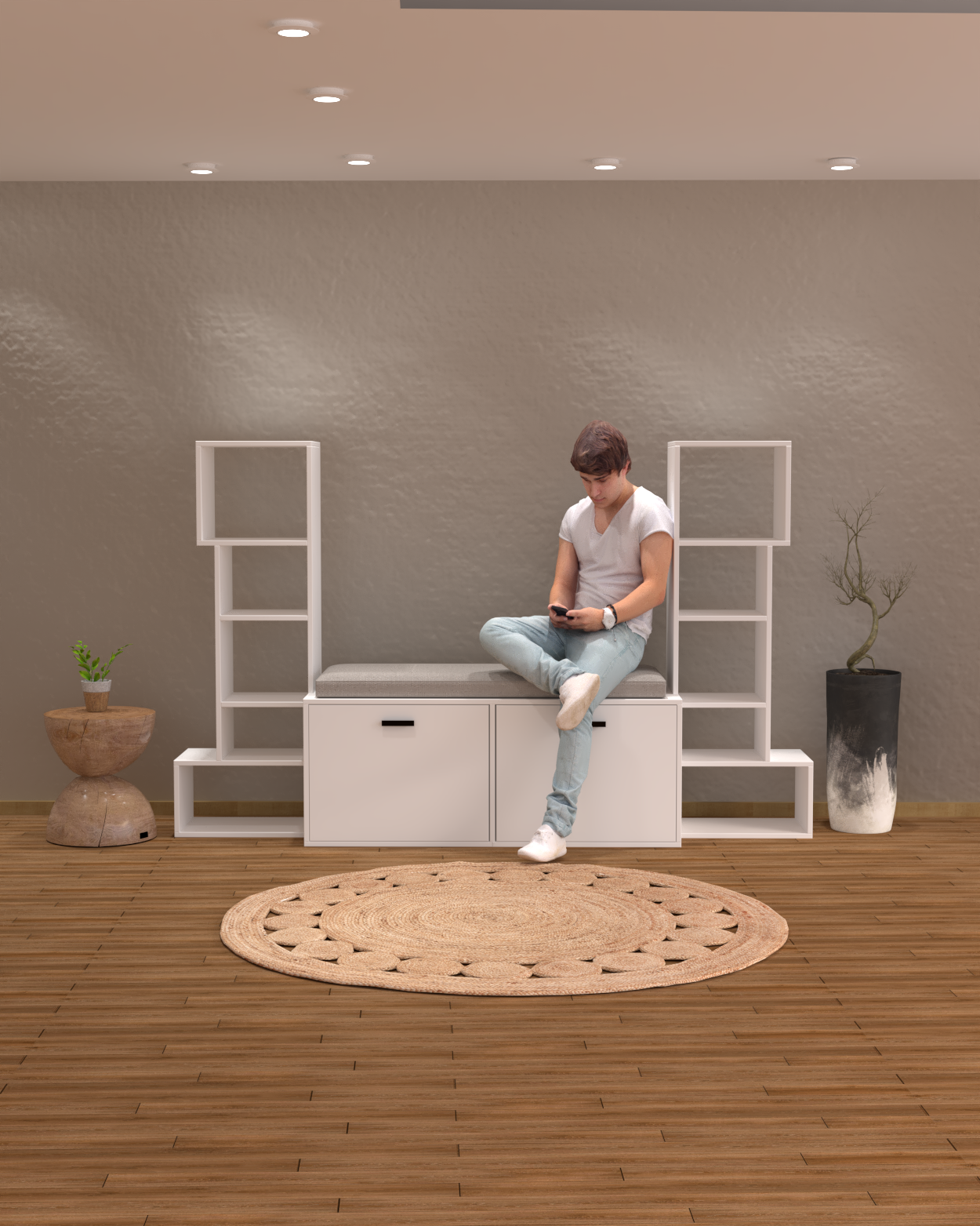 Kitap Okuma Alanlı Gravis Kitaplık BookNook | %100 MDF