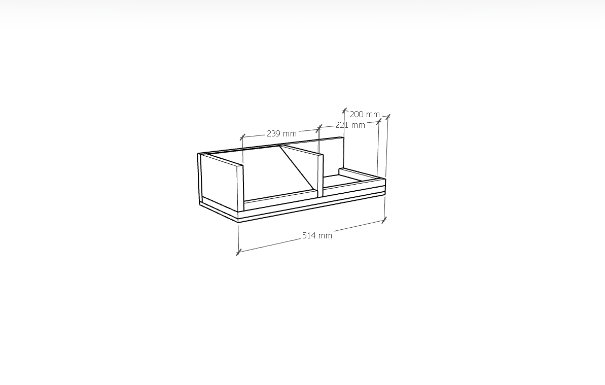 Tabanca Rafı | Anahtar, Cüzdan Yuvalı | Kadife ve %100 MDF