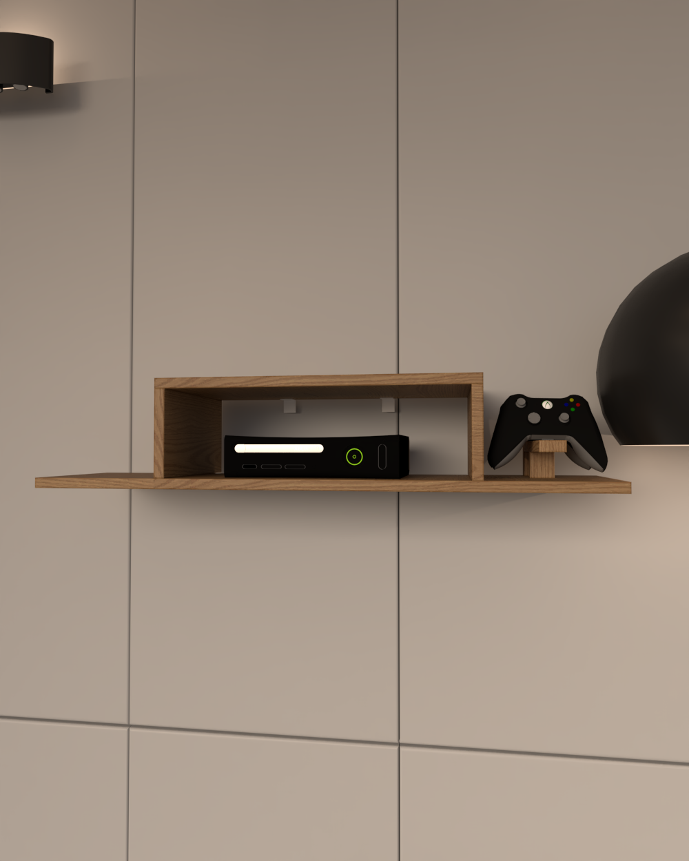 Xbox Kol Standlı Raf | Havalandırma Boşluklu | %100 MDF