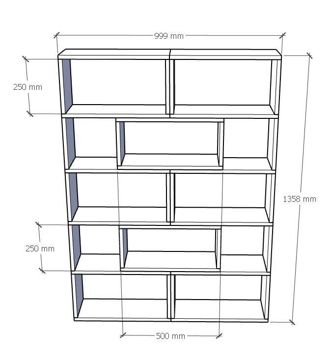 Rosaline Modüler Kitaplık | %100 MDF