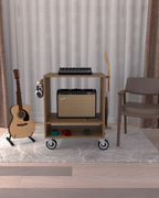 Fonksiyonel Dekoratif Gitar Dolabı Safir Meşe