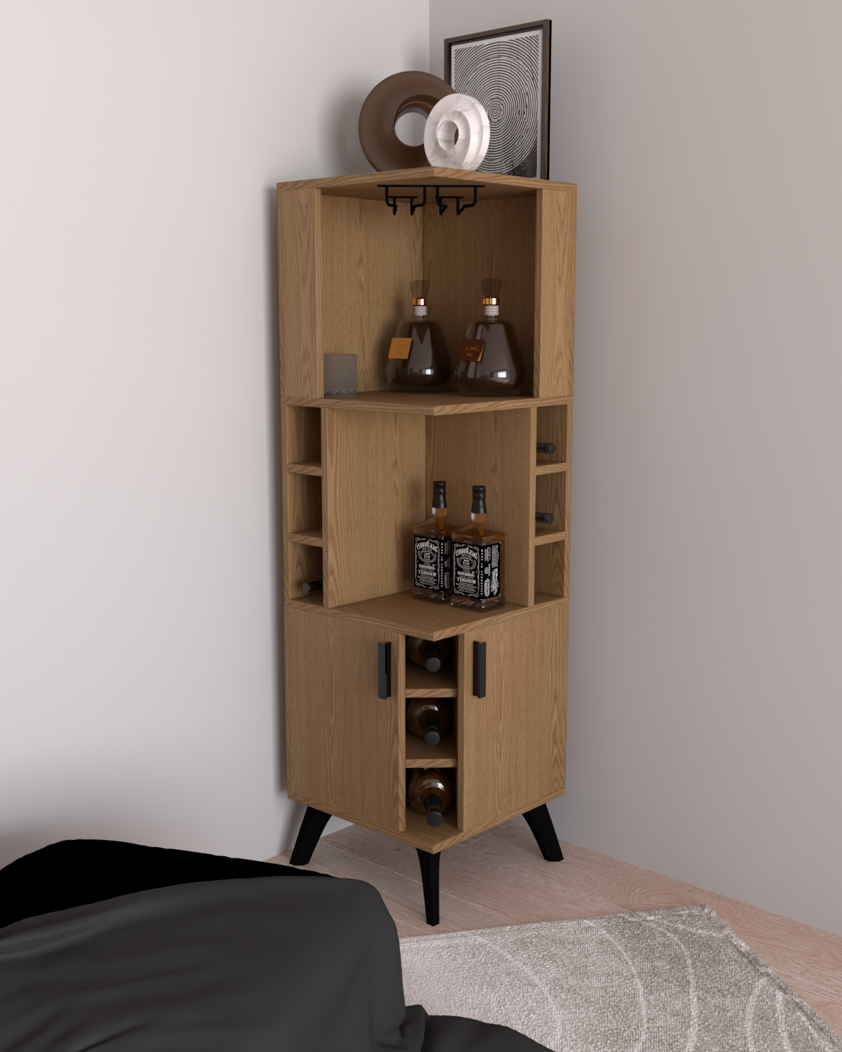 Helsa Şaraplık | %100 MDF | Kadehlik