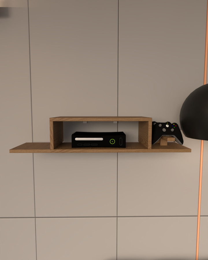 Xbox Kol Standlı Raf | Havalandırma Boşluklu | %100 MDF