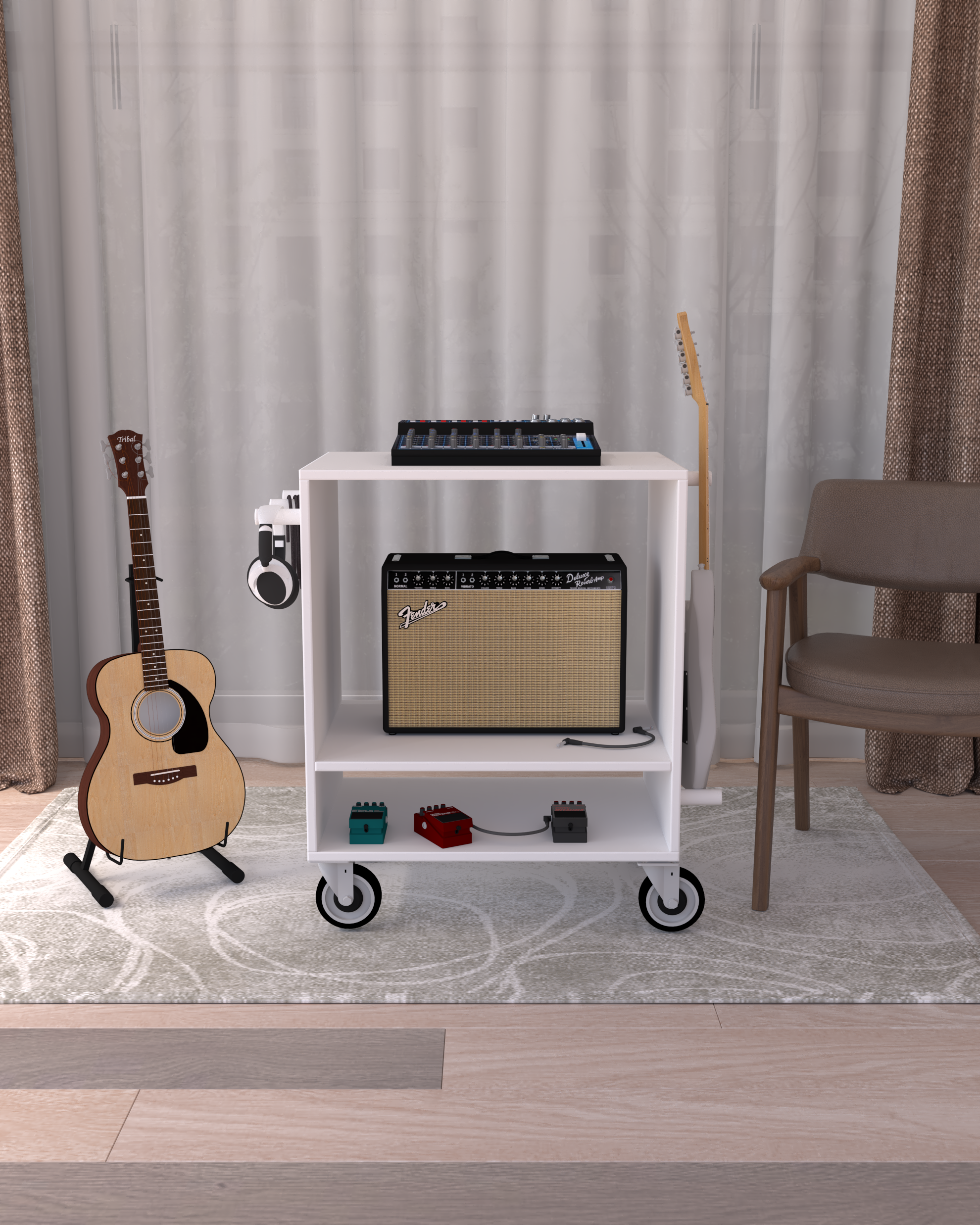 Fonksiyonel Dekoratif Gitar Dolabı