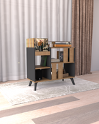 Dekoratif Büyük Pikap Dolabı | %100 MDF | Siyah Detaylı