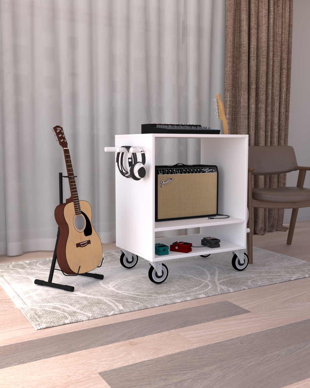 Fonksiyonel Dekoratif Gitar Dolabı