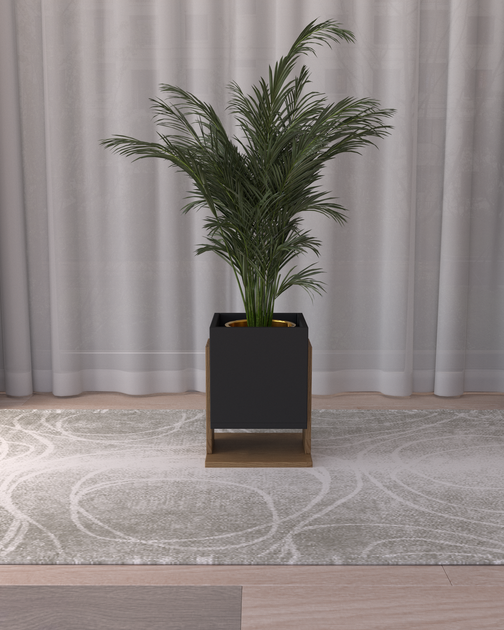 Ahşap Dekoratif Saksılık | 30x30 Boyutunda | %100 MDF