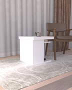 Pati Dostu İkili Konfor Sehpa Beyaz | Üstü Tepsi | %100 MDF