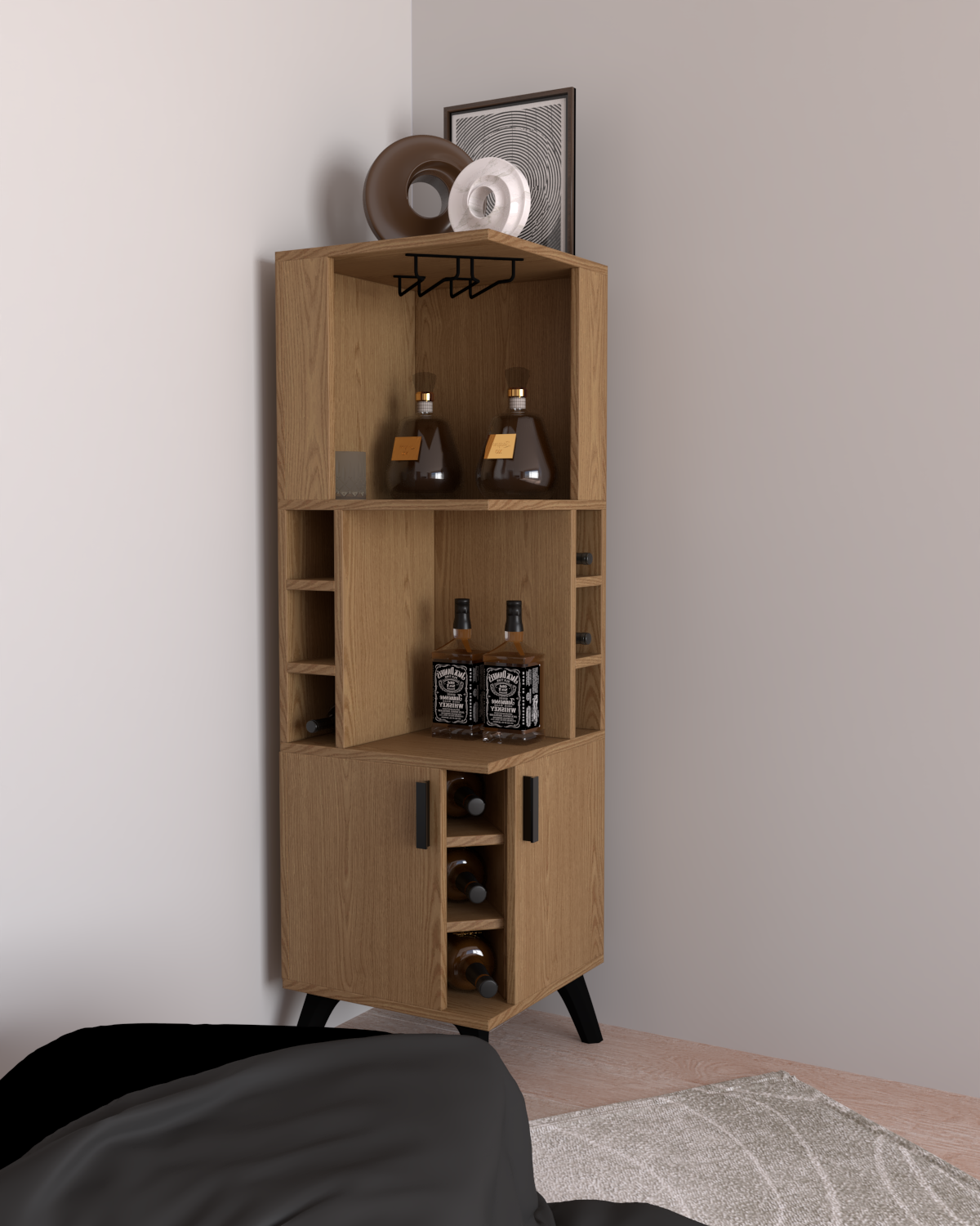 Helsa Şaraplık | %100 MDF | Kadehlik