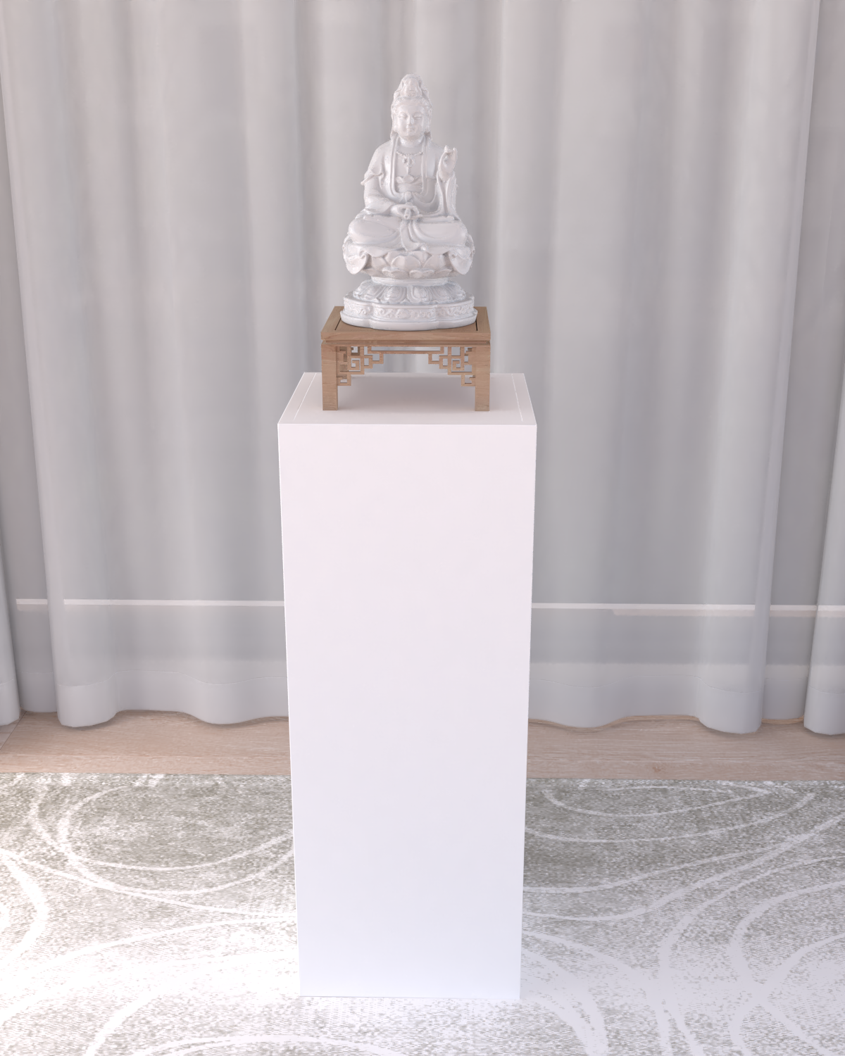 LEMVA | Çift Yönlü Kullanım Beyaz MDF Sütun Raf (90 cm)