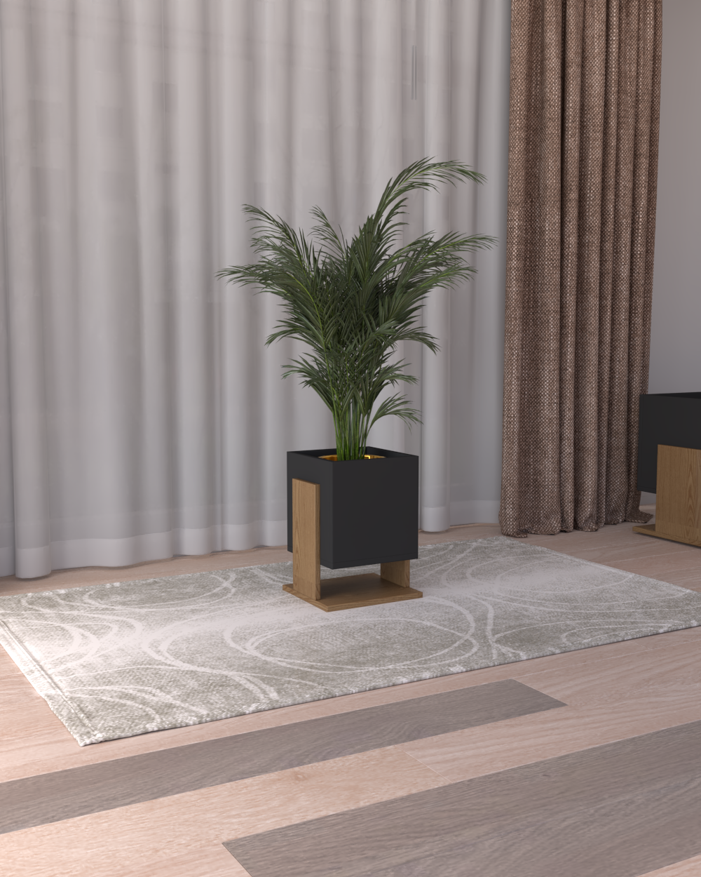 Ahşap Dekoratif Saksılık | 30x30 Boyutunda | %100 MDF