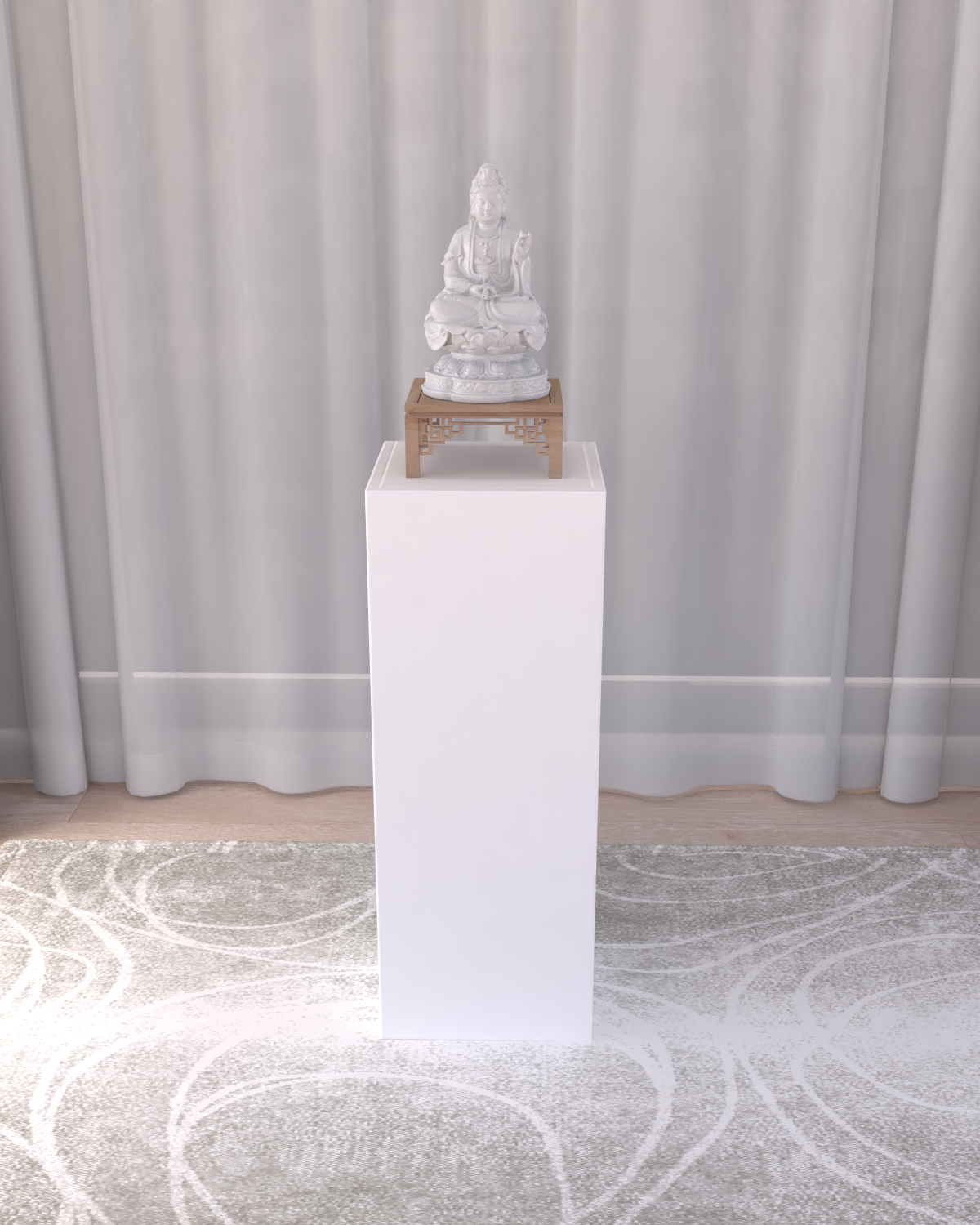 LEMVA | Çift Yönlü Kullanım Beyaz MDF Sütun Raf (90 cm)