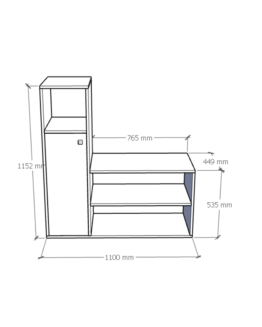 Kapı Önü Ayakkabılık Puf | %100 MDF
